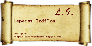 Lepedat Izóra névjegykártya